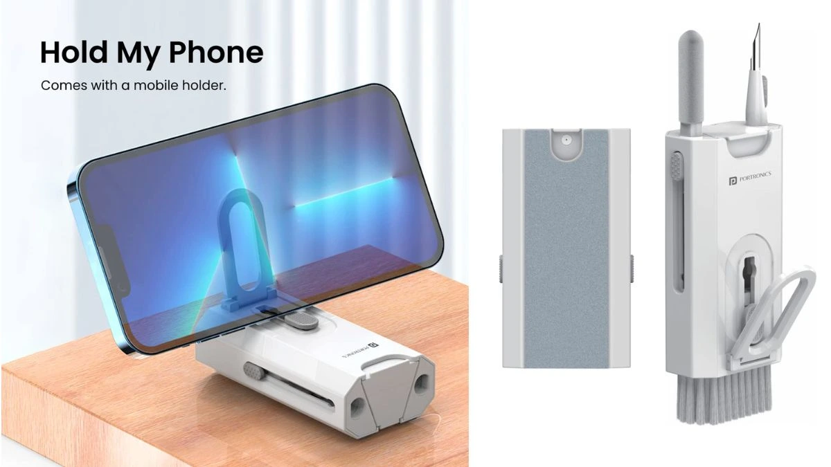 Portronics Clean M Multifunctional Mobile Holder for Smartphone